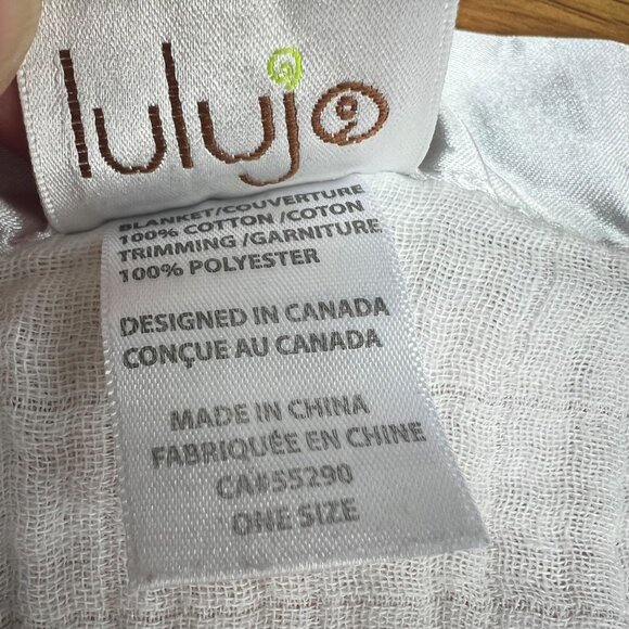 Lulujo‎ Giraffe Lovey Baby Security Blanket Blankie Muslin Cotton Satin Edge - Picture 5 of 5